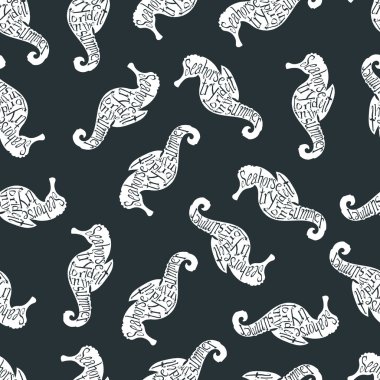 Tipografi yazı denizatı desen