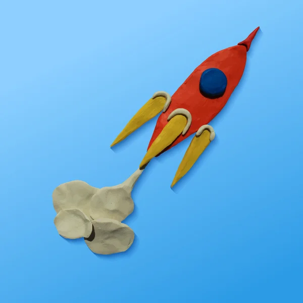 Lancement de fusée spatiale — Image vectorielle