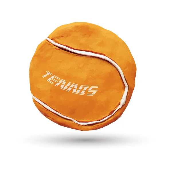 Pelota de tenis naranja — Vector de stock