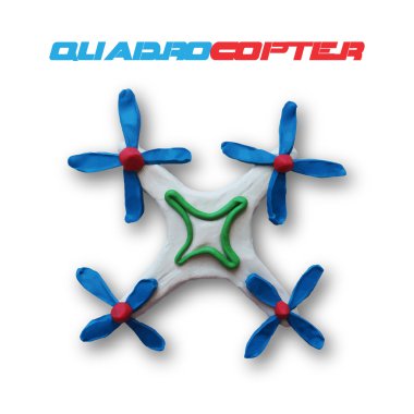 Beyaz quadrocopter
