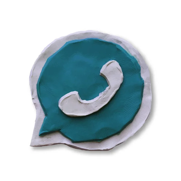 バルーン アイコンにターコイズ ブルーの携帯電話携帯電話 — ストックベクタ