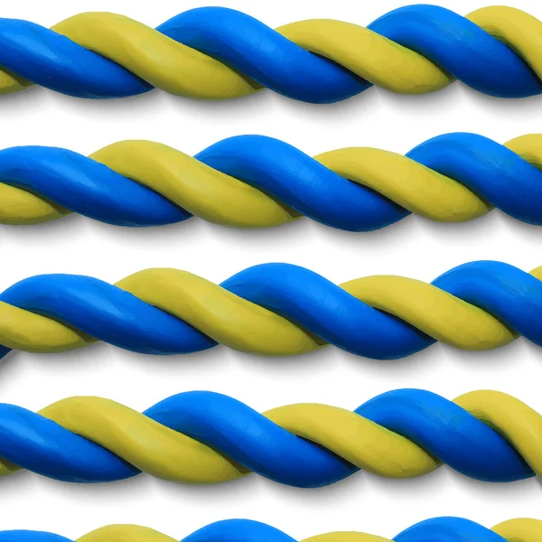 Blau-gelbe Seile — Stockvektor