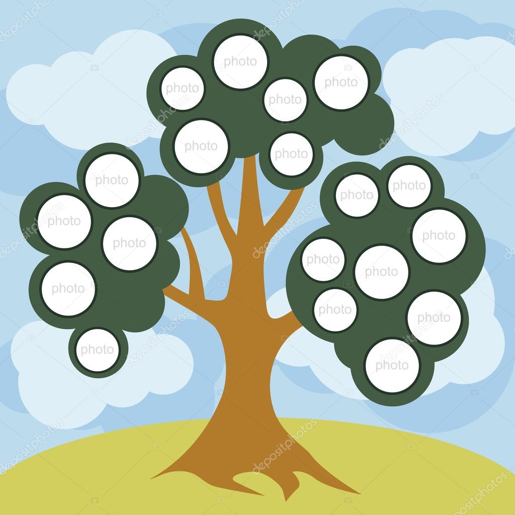 Tree photos vector illustration
