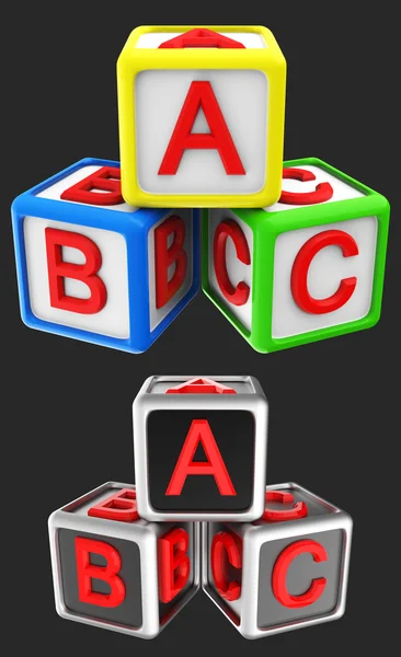 Блоккуб ABC — стоковое фото