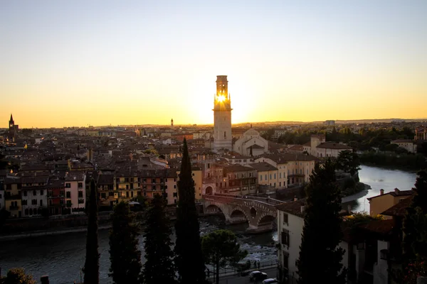 Panoramautsikt över verona, Italien — Stockfoto