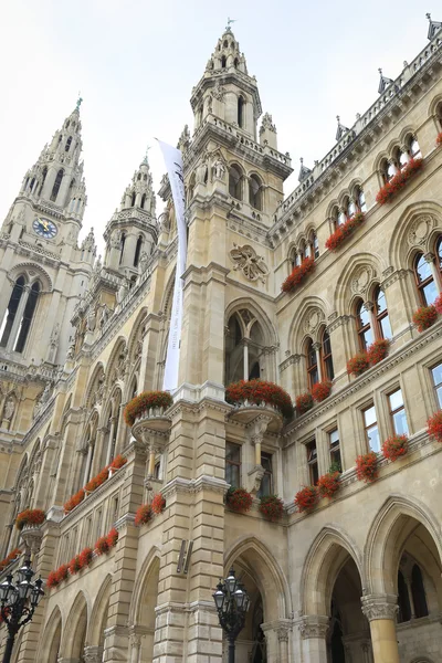 Blick auf das wien rathaus in Österreich — Stockfoto