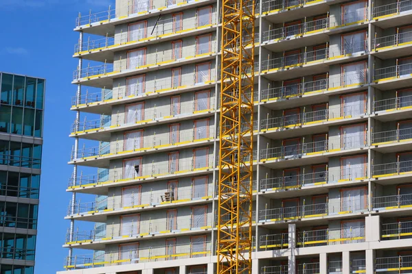 New houses under construction on building site — Stock Photo, Image