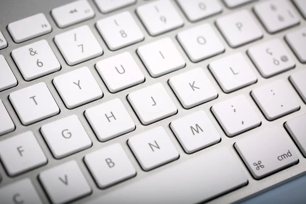Bezdrátová kovová klávesnice — Stockfoto