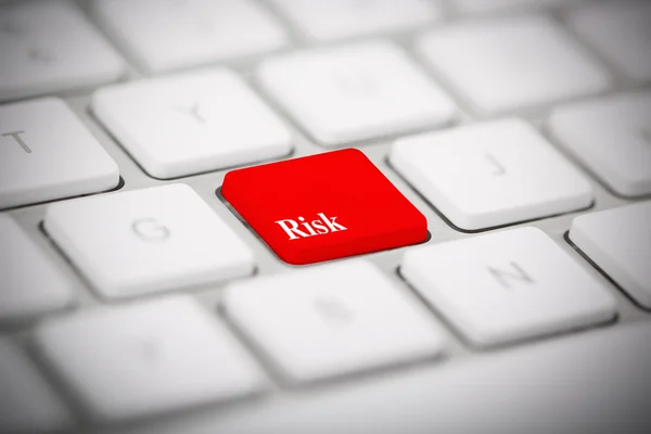 The word "RISK" written on keyboard. — Stock Photo, Image