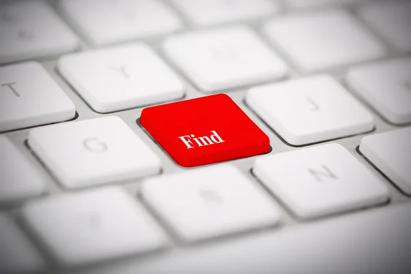 The word "FIND" written on keyboard — Stock Photo, Image