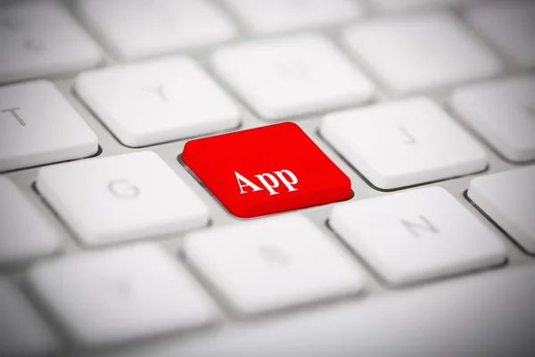 The word "APP" written on keyboard — Stock Photo, Image