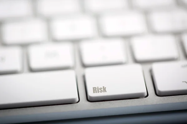 The word "RISK" written on keyboard — Stock Photo, Image