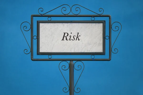The Word "Risk" on a Signboard — Stock Photo, Image