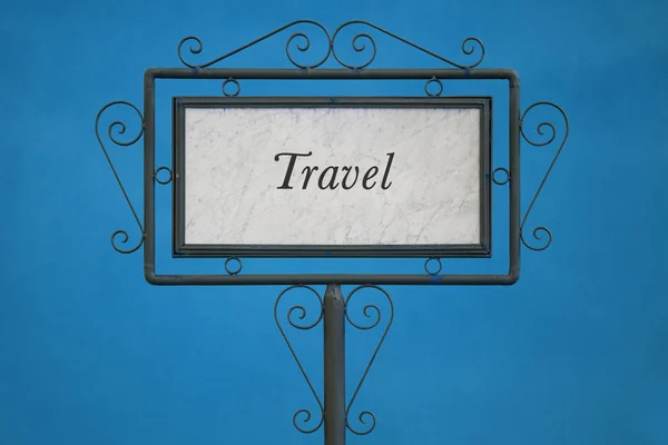 The Word "Travel" on a Signboard — Stock Photo, Image