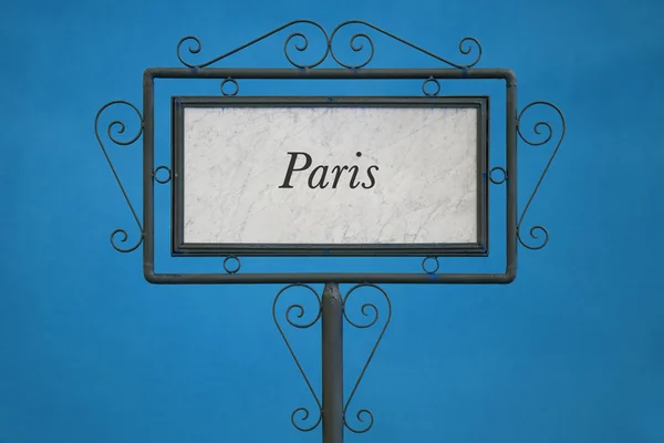 Paris City on a Signboard — Stock Photo, Image