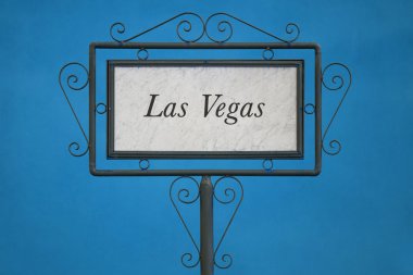 Las Vegas bir tabela üzerinde.