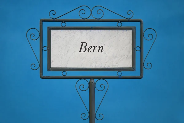 Bern on a Signboard — Stock Photo, Image