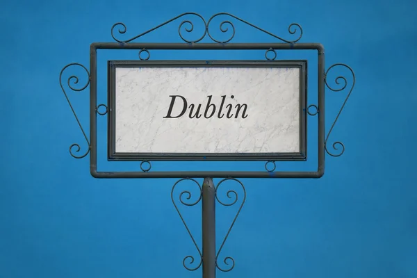 Dublin auf einem Schild — Stockfoto