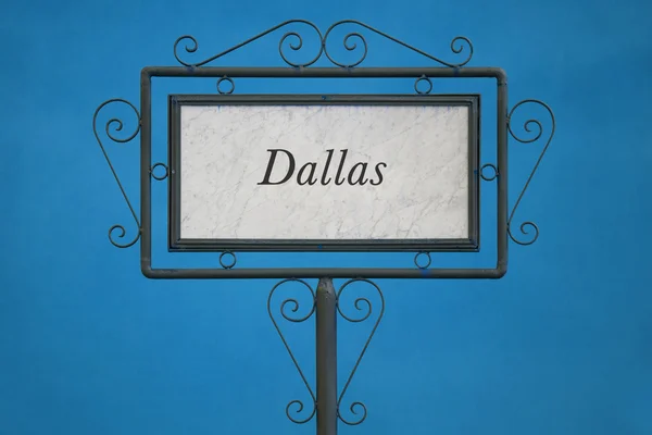 Dallas na szyld — Zdjęcie stockowe