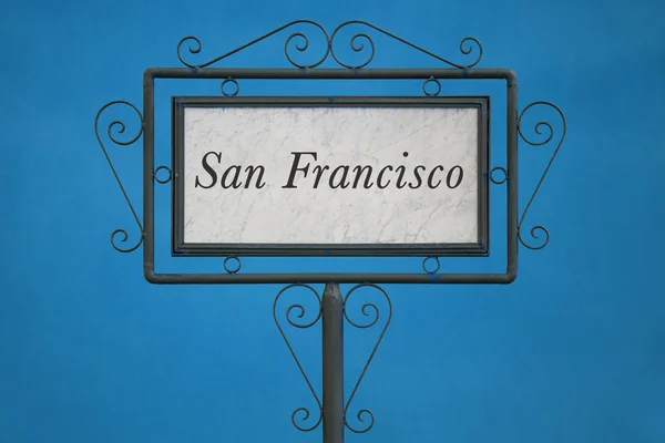 San Francisco op een uithangbord — Stockfoto