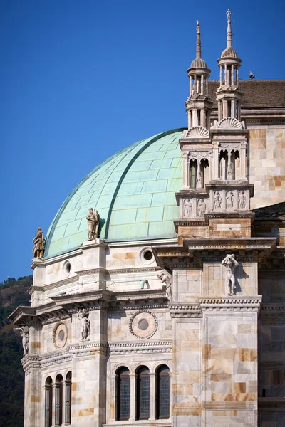 Catedral de Como en el Lago de Como —  Fotos de Stock