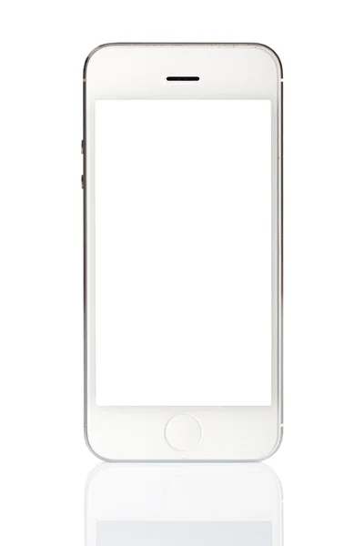 Белый смартфон изолирован — стоковое фото