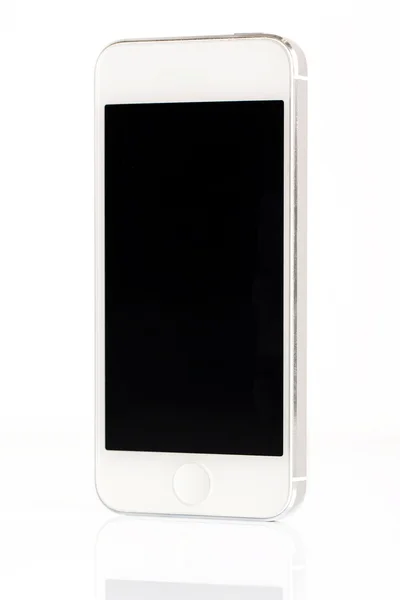 Witte smartphone geïsoleerd — Stockfoto