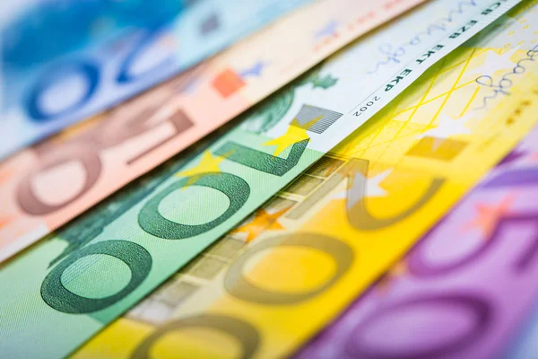 Closeup of Euro Banknotes — Stock Photo, Image