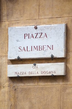 Piazza Salimbeni Siena, Toskana bölgesindeki
