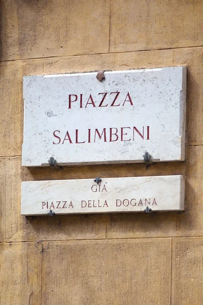 Piazza Salimbeni Siena, Toskana bölgesindeki
