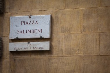 Piazza Salimbeni Siena, Toskana bölgesindeki