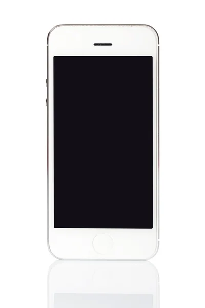सफेद स्मार्टफ़ोन अलग — स्टॉक फ़ोटो, इमेज