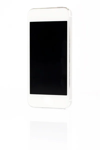 Smartphone biały na białym tle — Zdjęcie stockowe