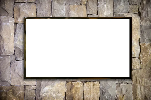 TV display on old wall — Stock Photo, Image