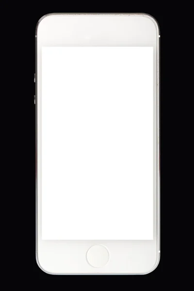 Белый смартфон изолирован — стоковое фото
