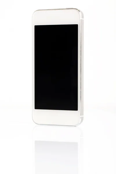 Smartphone biały na białym tle — Zdjęcie stockowe