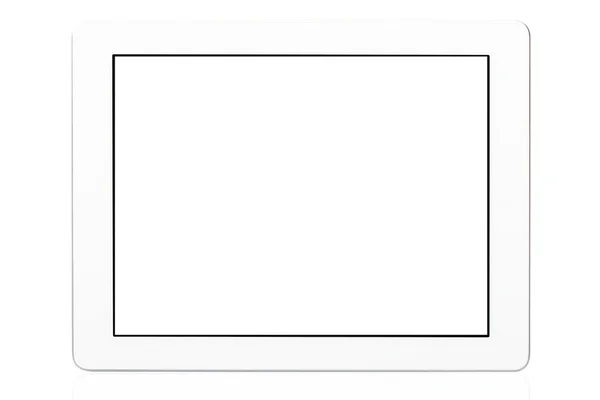 Белый планшетный компьютер изолирован — стоковое фото