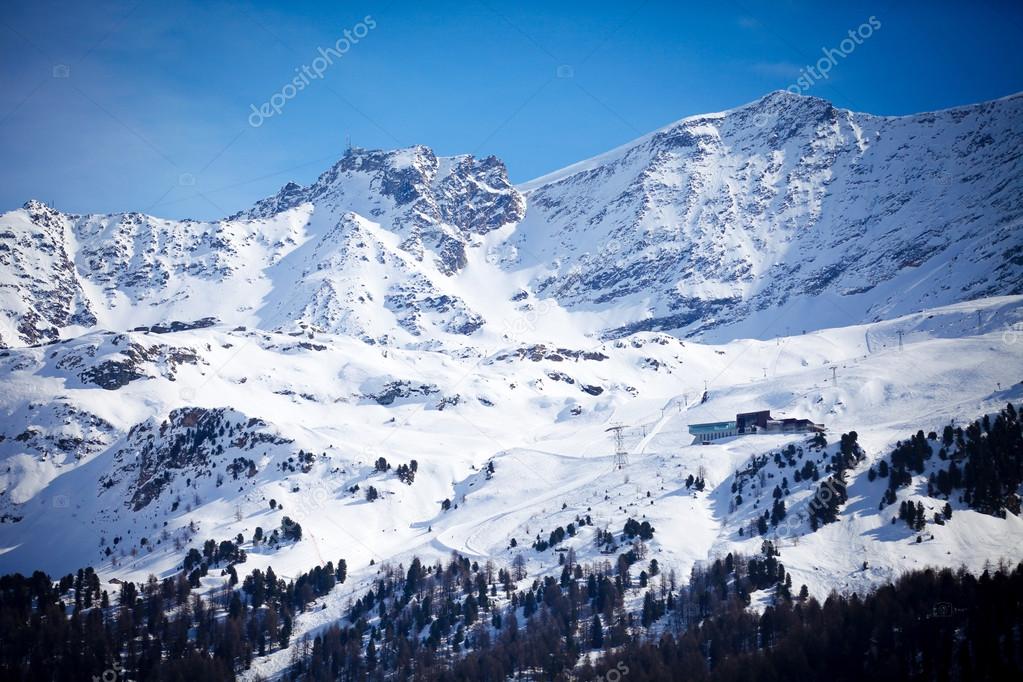 Snow Mountain in Engadin, Switzerland