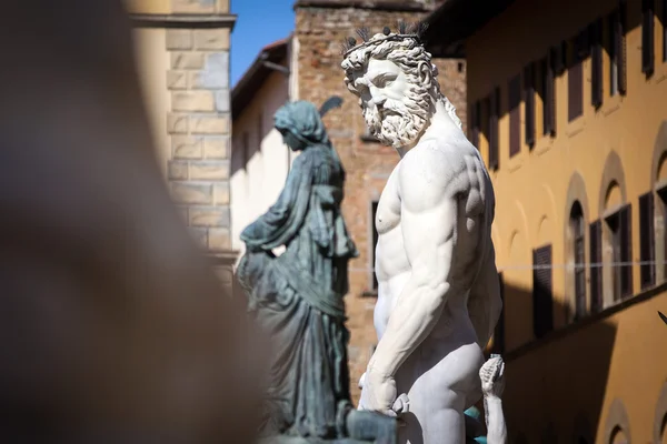 Fonte de Neptuno em Florença, Itália — Fotografia de Stock