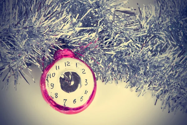 Kerstboom speelgoed horloges — Stockfoto