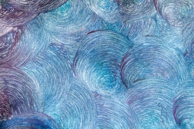 akrilik boya ile kağıt baskı koyu mavi grubu gölge üzerinde çizilmiş daireler