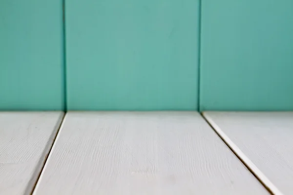 Wooden background white and turquoise without all Royalty Free Stock Photos