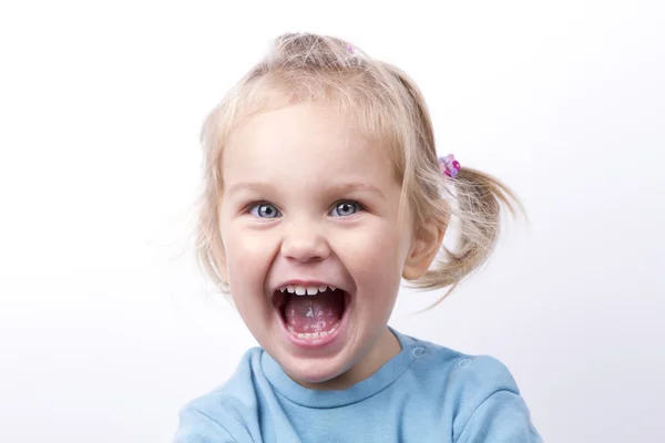 Emoções de menina de uma criança — Fotografia de Stock