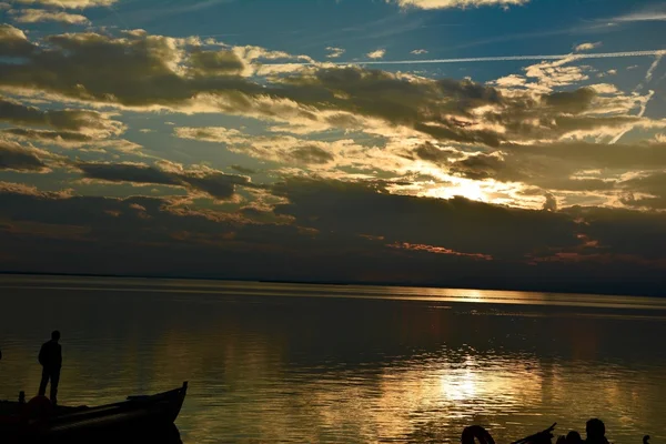 Západ slunce v Albufera — Stock fotografie