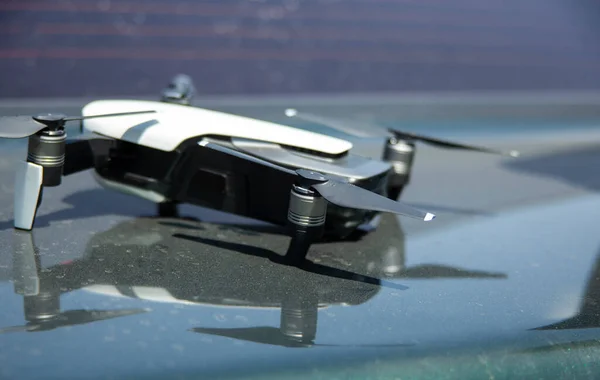 Drone Hood Car — Fotografia de Stock