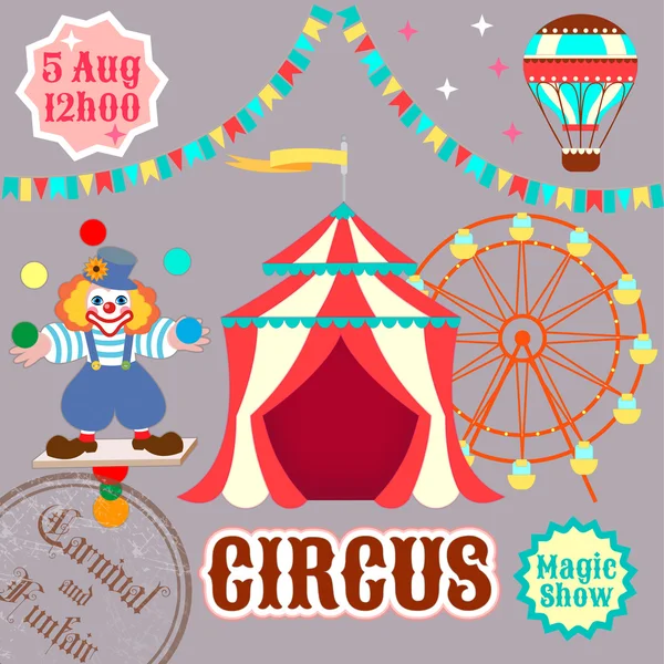 Cirkus reklamní plakát — Stockový vektor