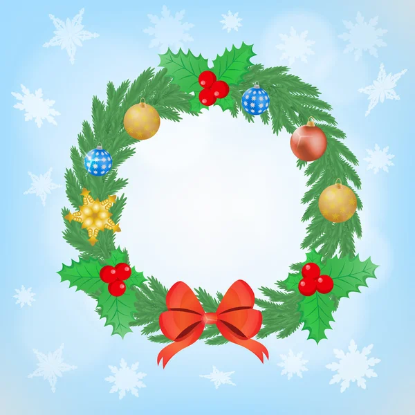 Christmas wreath. — Wektor stockowy