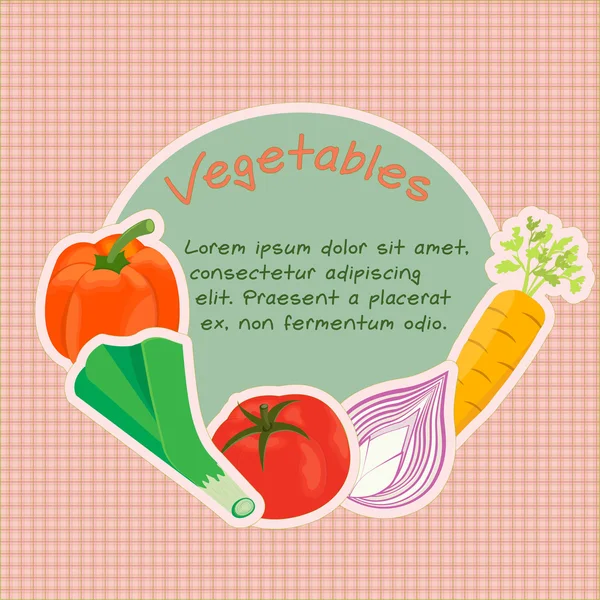 Légumes frais et savoureux — Image vectorielle