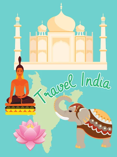 India reizen — Stockvector