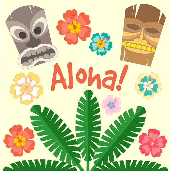 Hawaii Aloha affisch — Stock vektor